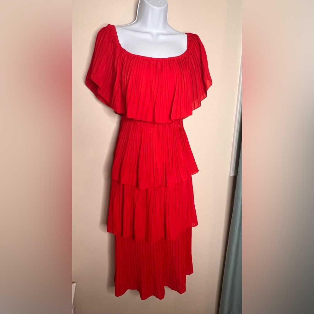 Red Ruffle Dress